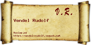 Vendel Rudolf névjegykártya